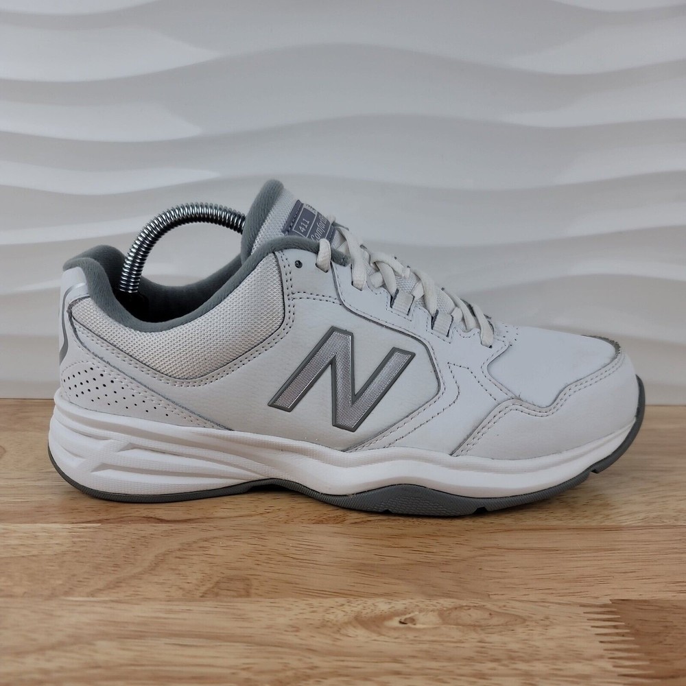 New Balance 411 v1 Mens Size 9 4E White Gray Comfort Walking Sneakers MA411LW1